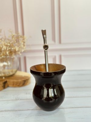 Cuia de madeira Preta