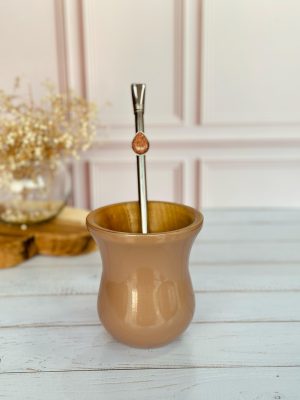 cuia de madeira bago caramelo