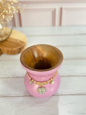 cuia de madeira lilás