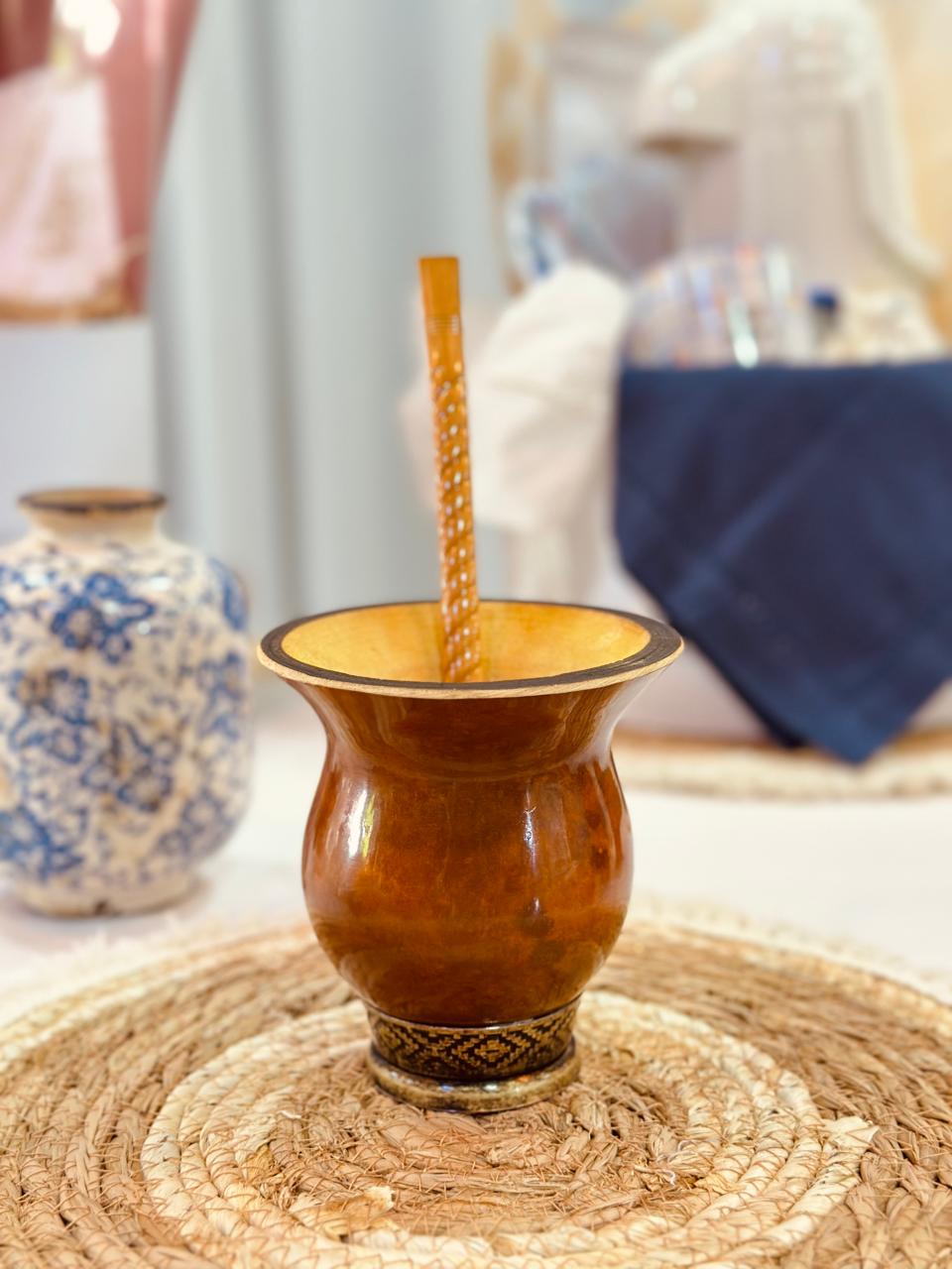 Cuia de Porongo - Pé Tradicional Ouro Velho - Imagem 2