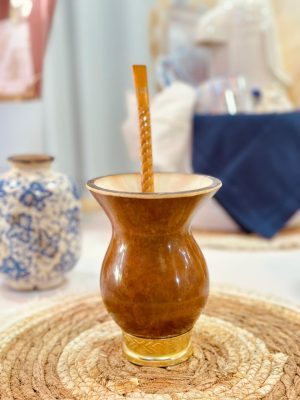 Cuia de Porongo - Pé Tradicional Dourado