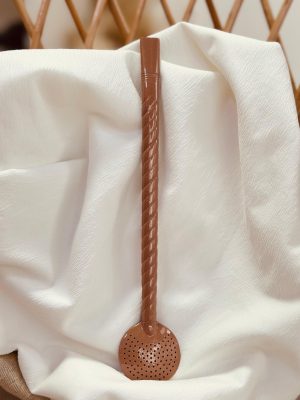 Bomba Trançada - Marrom Claro Perolado